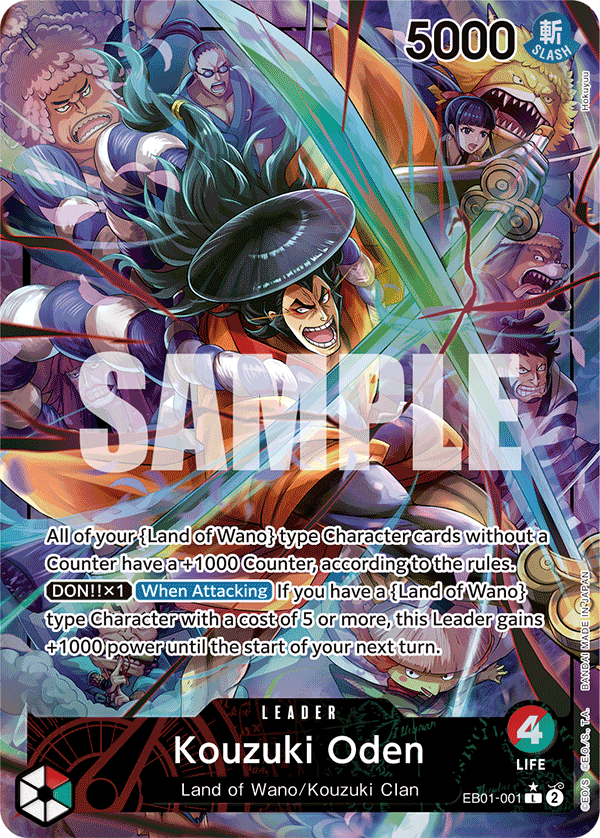 Kouzuki Oden — One Piece Extra Booster Memorial Collection #EB01-001, PSA 10