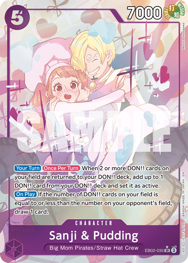 Sanji & Pudding — Extra Booster Anime 25th Collection #EB02-035, PSA 10