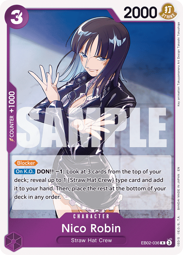 Nico Robin — One Piece Extra Booster Anime 25th Collection #EB02-036, raw, NM