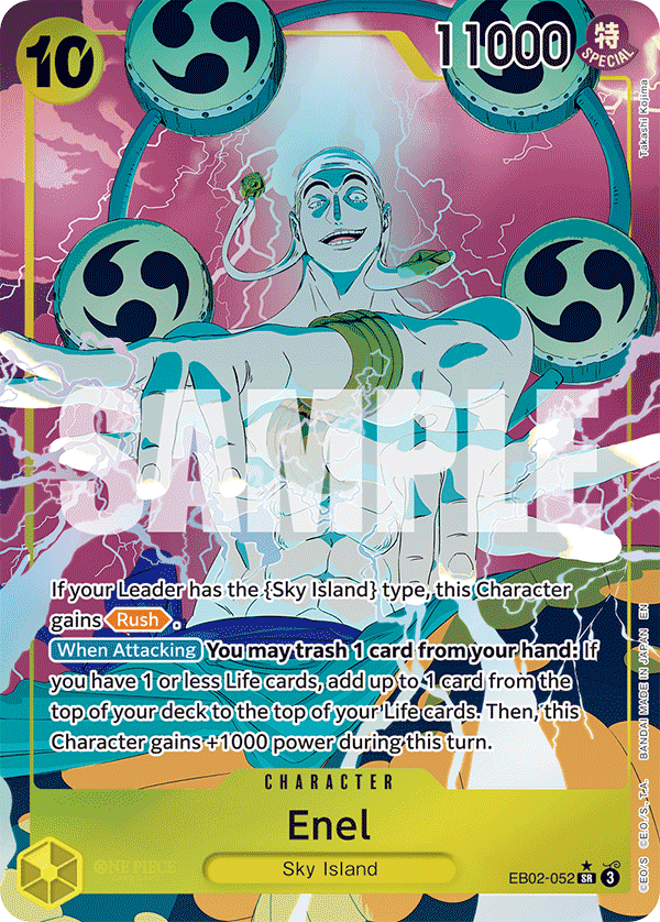 Enel — Extra Booster Anime 25th Collection #EB02-052, PSA 10
