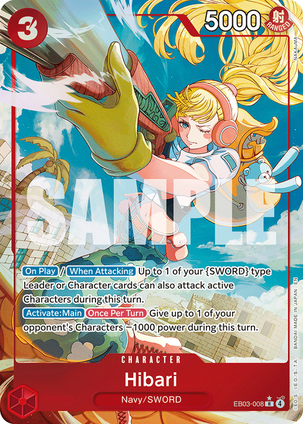 Hibari — Extra Booster Heroines Edition #EB03-008, raw, NM