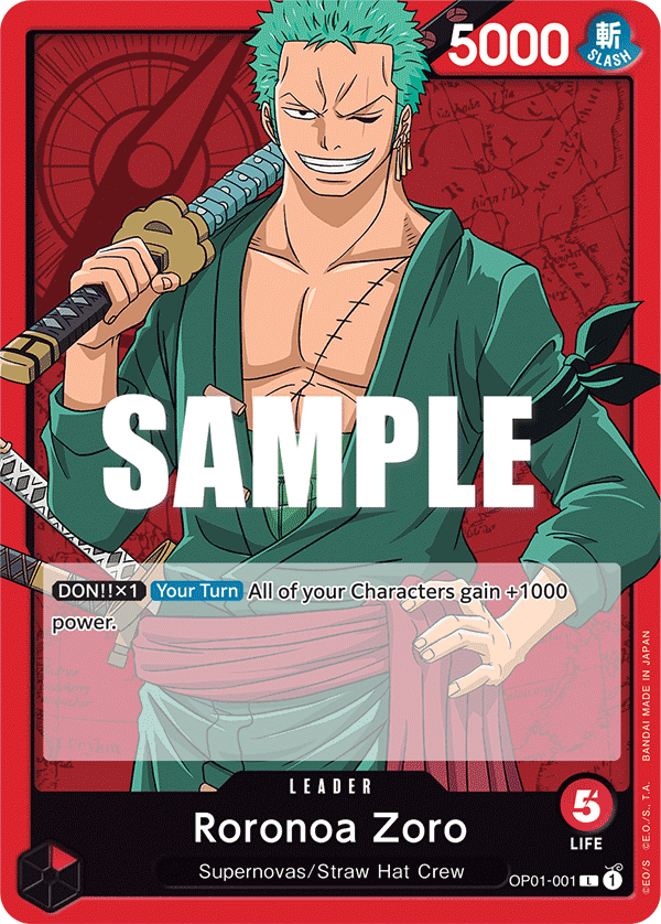 Roronoa Zoro — Romance Dawn #OP01-001, raw, NM
