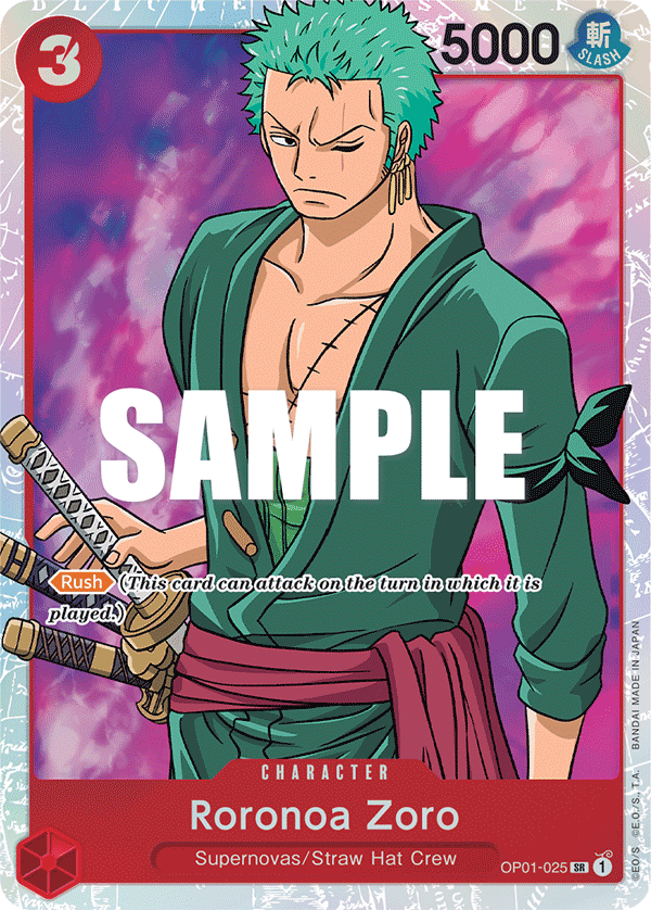 Roronoa Zoro — Romance Dawn #OP01-025, raw, NM