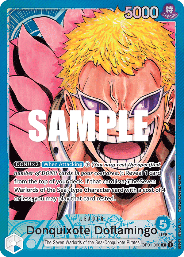 Donquixote Doflamingo — Romance Dawn #OP01-060, PSA 10