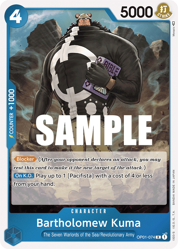 Bartholomew Kuma — Romance Dawn #OP01-074, PSA 10