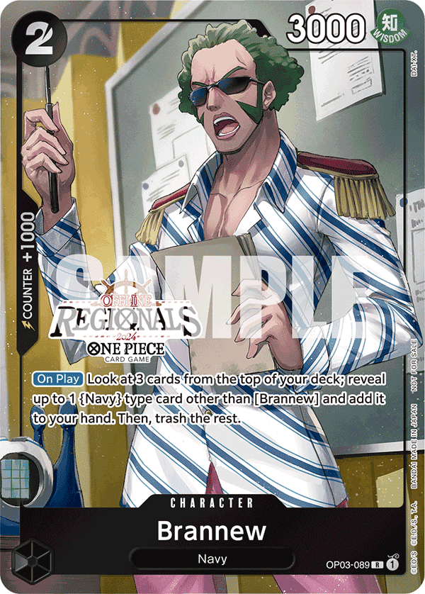 Brannew — One Piece Pillars of Strength #OP03-089, raw, NM