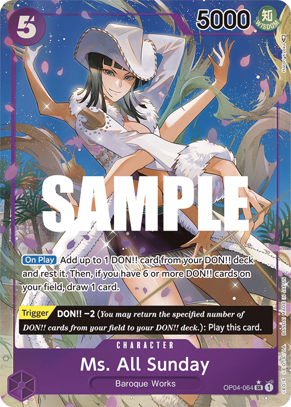 Ms. All Sunday — Kingdoms of Intrigue #OP04-064, PSA 10