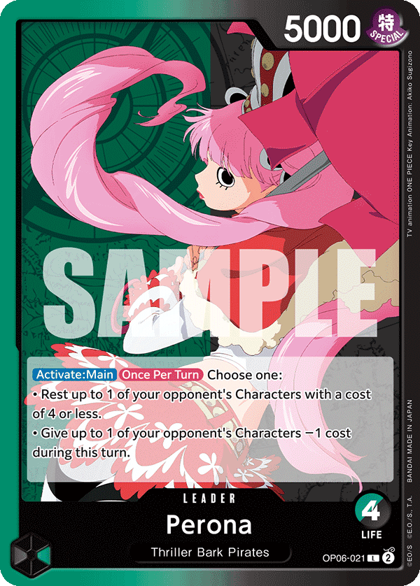 Perona — Wings of the Captain #OP06-021, PSA 10
