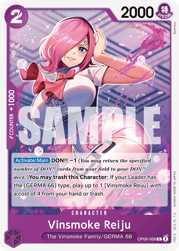 Vinsmoke Reiju — One Piece Wings of the Captain #OP06-068, PSA 10