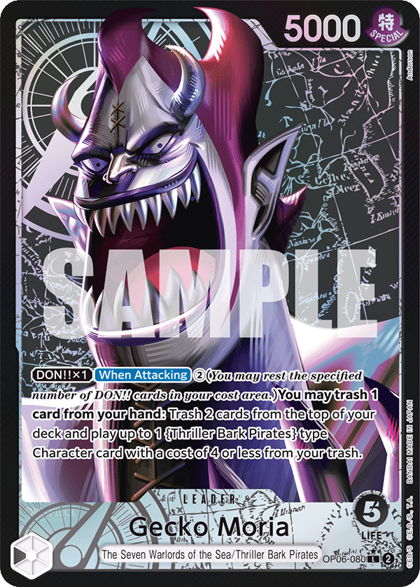 Gecko Moria — Wings of the Captain #OP06-080, raw, NM