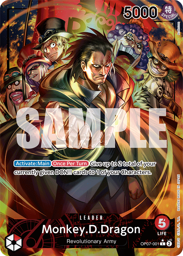 Monkey.D.Dragon — One Piece 500 Years in the Future #OP07-001, PSA 10