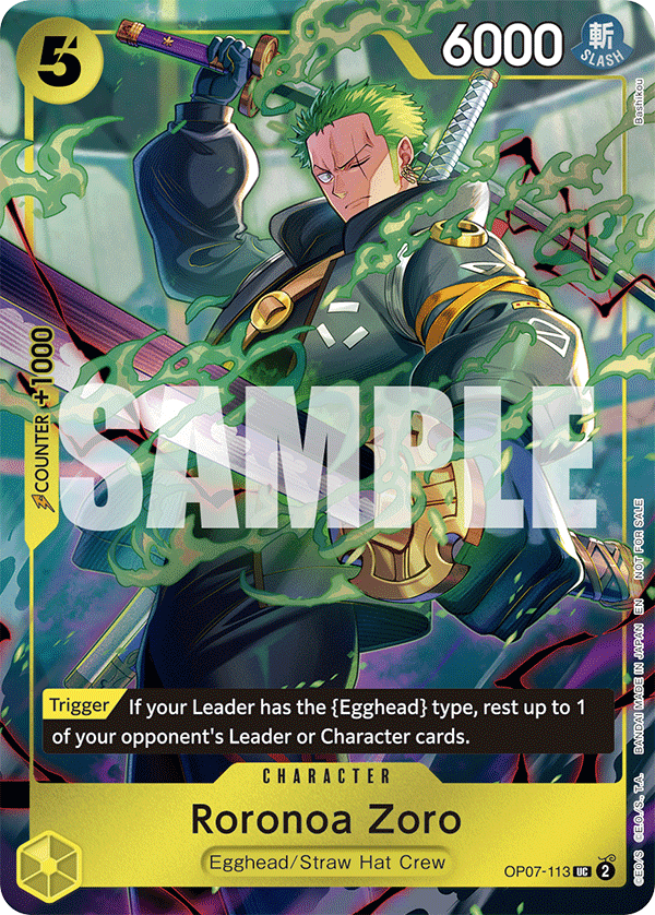 Roronoa Zoro — Promo #OP07-113, raw, NM