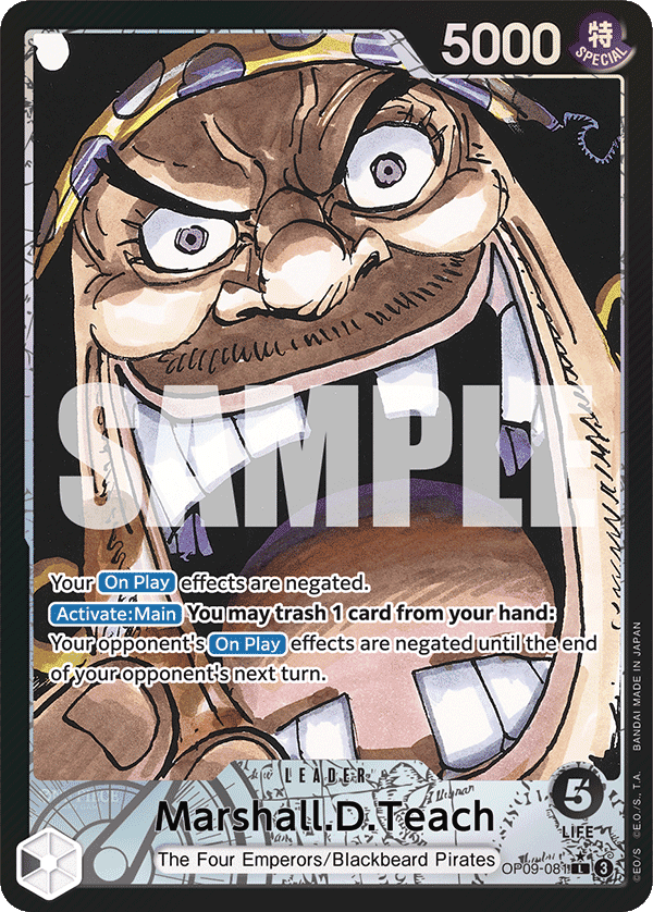 Marshall.D.Teach — Emperors in the New World #OP09-081, PSA 10