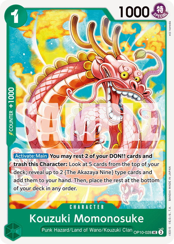 Kouzuki Momonosuke — Royal Blood #OP10-028, PSA 10