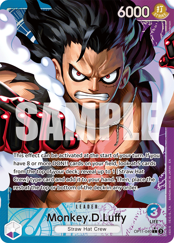 Monkey.D.Luffy — One Piece Fist of Divine Speed #OP11-040, BGS 10