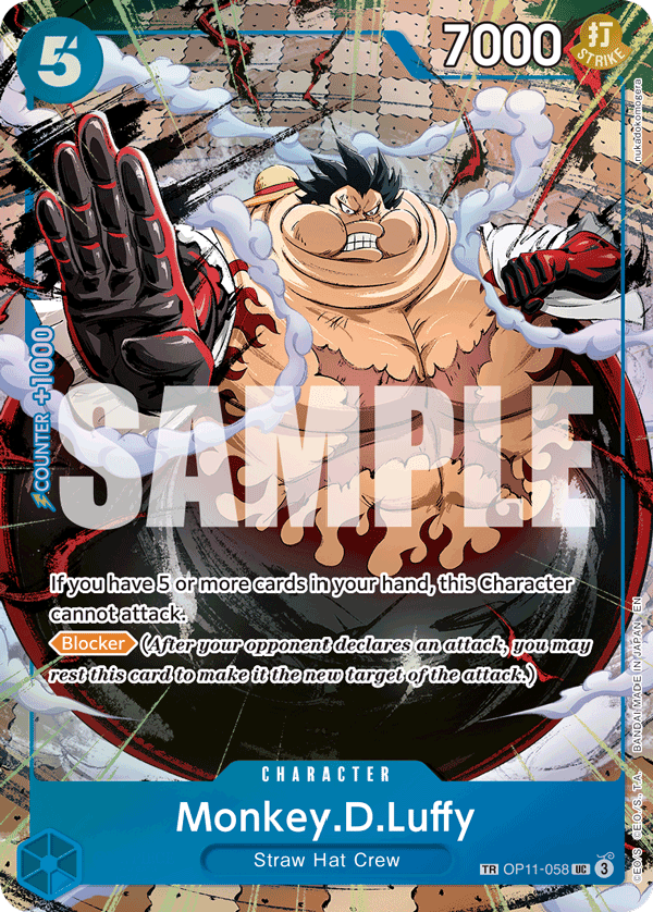 Monkey.D.Luffy — One Piece Carrying on His Will #OP11-058, raw, NM