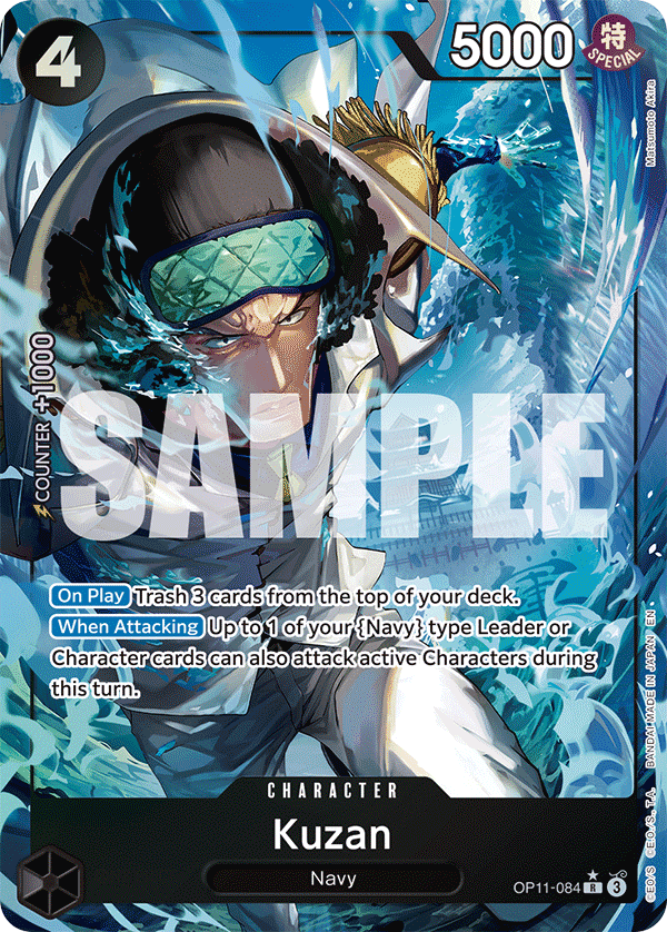 Kuzan — One Piece Fist of Divine Speed #OP11-084, PSA 10