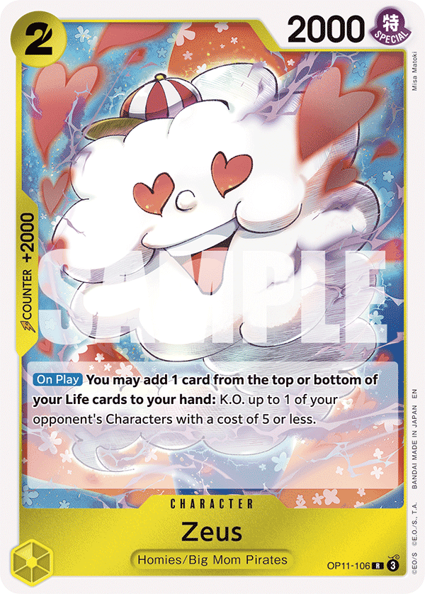 Zeus — One Piece Fist of Divine Speed #OP11-106, PSA 10