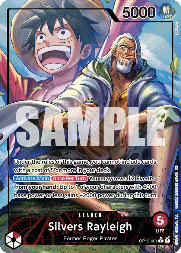 Silvers Rayleigh — One Piece Legacy of the Master #OP12-001, raw, NM