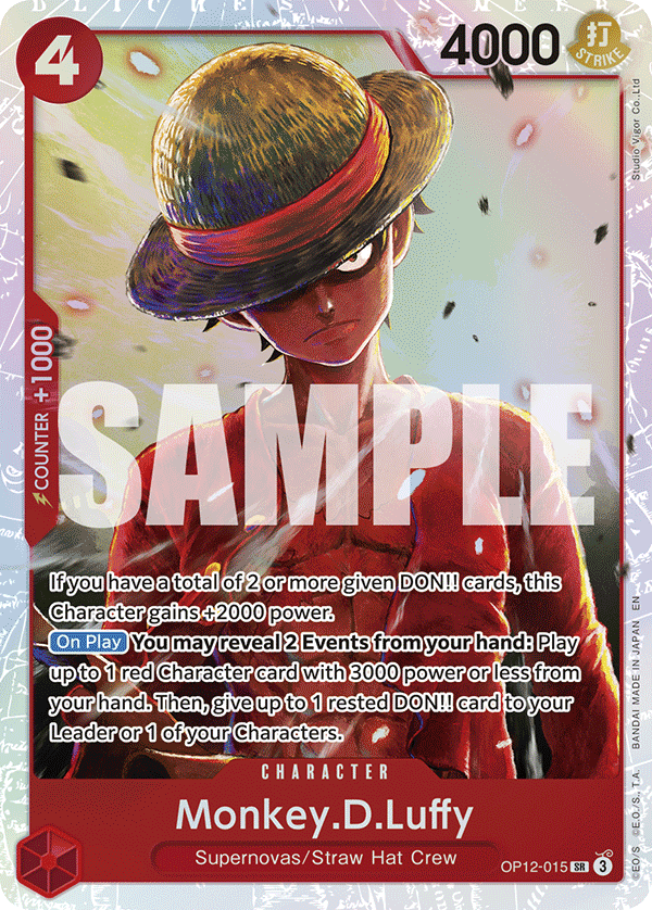 Monkey.D.Luffy — Legacy of the Master #OP12-015, raw, NM