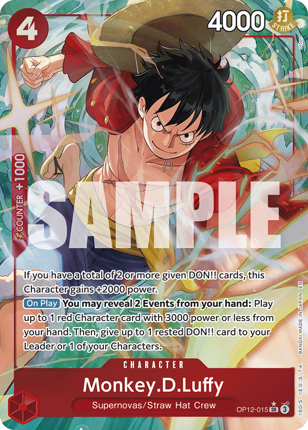 Monkey.D.Luffy — Legacy of the Master #OP12-015, raw, NM