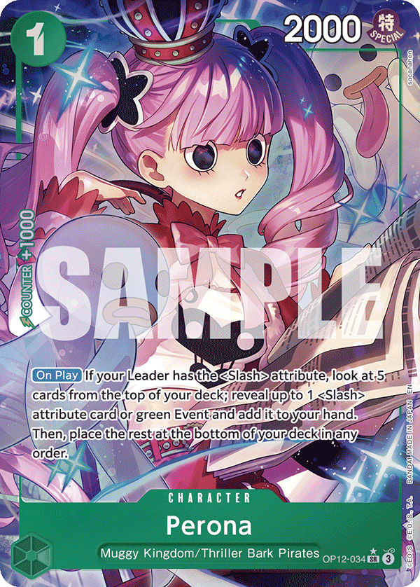 Perona — One Piece Legacy of the Master #OP12-034, PSA 10