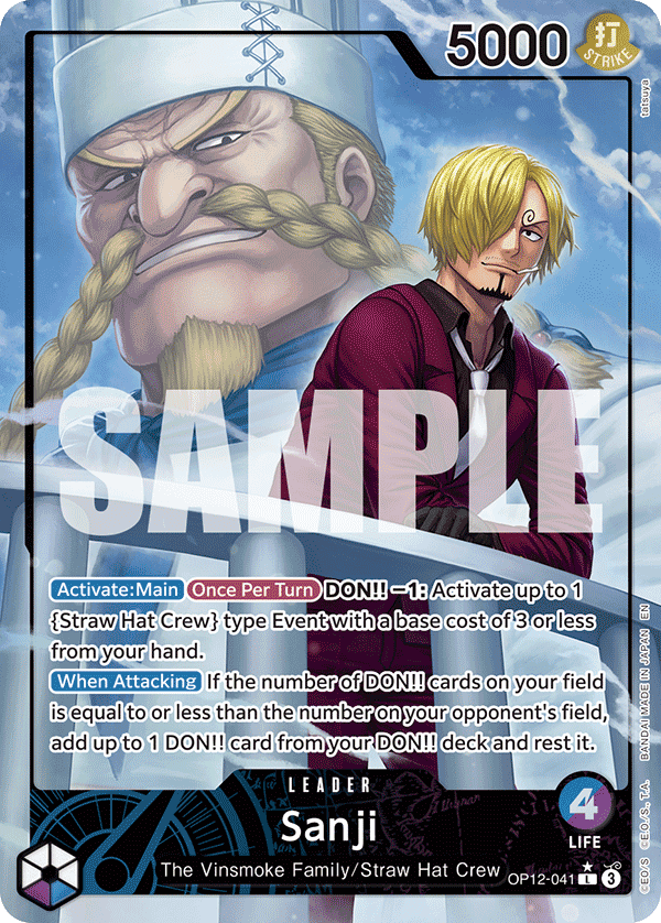 Sanji — Legacy of the Master #OP12-041, raw, NM