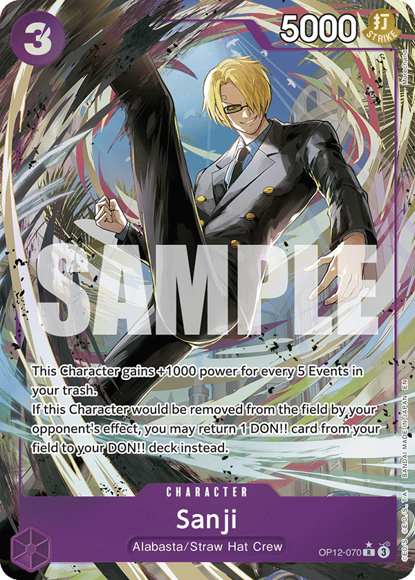 Sanji — Legacy of the Master #OP12-070, PSA 10