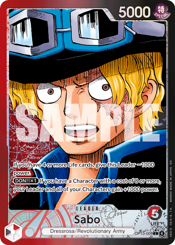 Sabo — Carrying on His Will #OP13-004, PSA 10