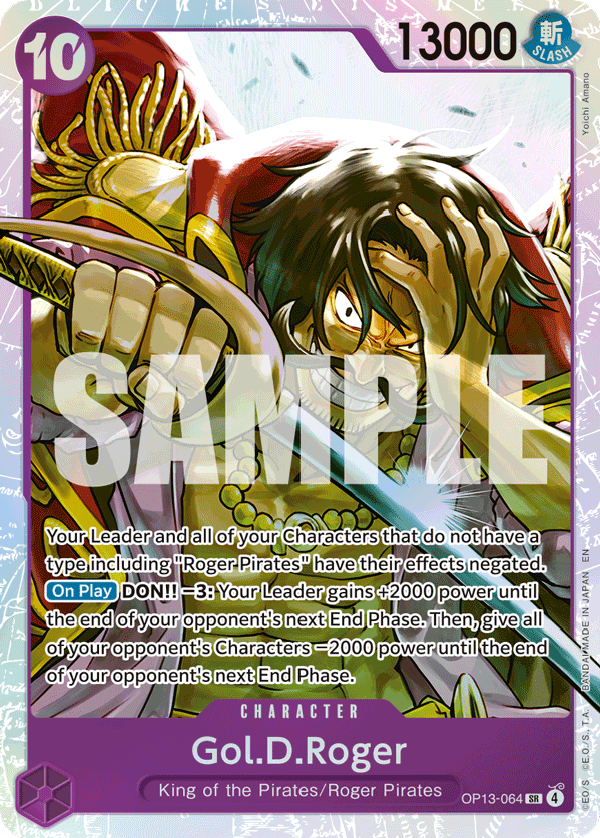 Gol.D.Roger — Carrying on His Will #OP13-064, PSA 10