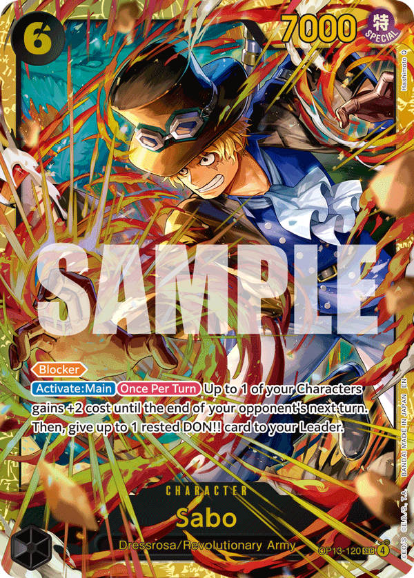 Sabo — Carrying on His Will #OP13-120, raw, NM
