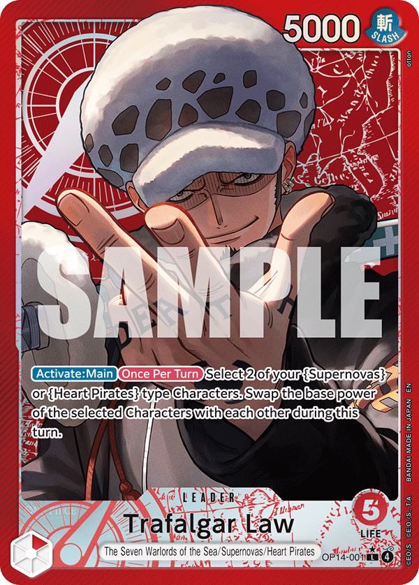 Trafalgar Law — Azure Sea's Seven #OP14-001, PSA 10