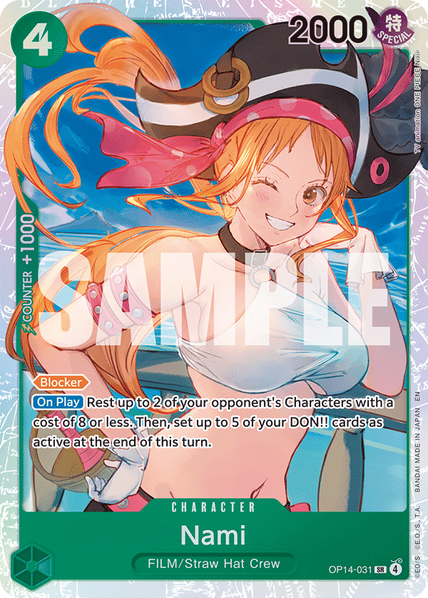 Nami — Azure Sea's Seven #OP14-031, raw, NM