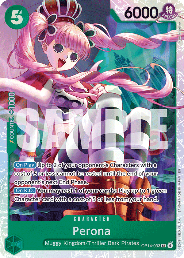 Perona — Azure Sea's Seven #OP14-033, CGC 10