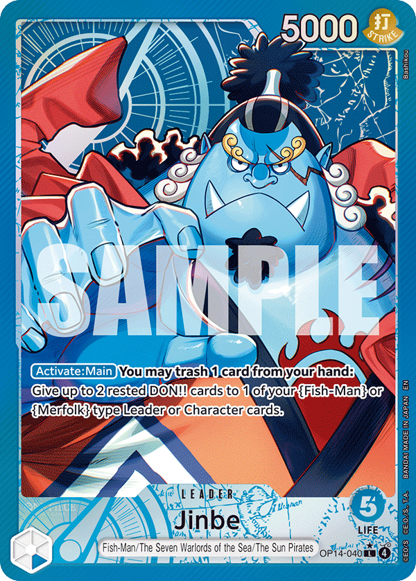 Jinbe — Azure Sea's Seven #OP14-040, raw, NM
