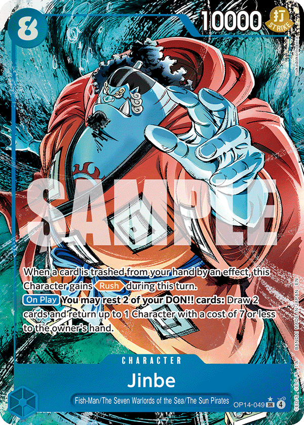Jinbe — Azure Sea's Seven #OP14-049, PSA 10