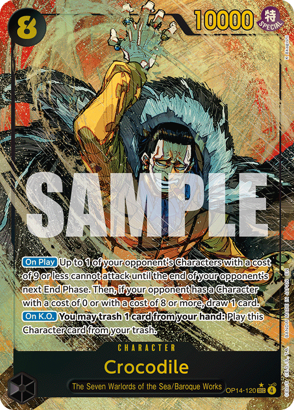 Crocodile — Azure Sea's Seven #OP14-120, CGC 10