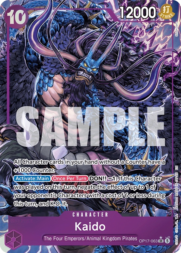 Kaido — World's Strongest Warriors #OP17-063, raw, NM