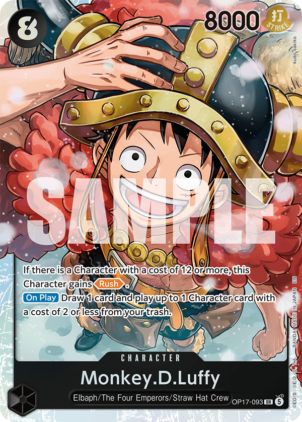 Monkey.D.Luffy — World's Strongest Warriors #OP17-093, raw, NM