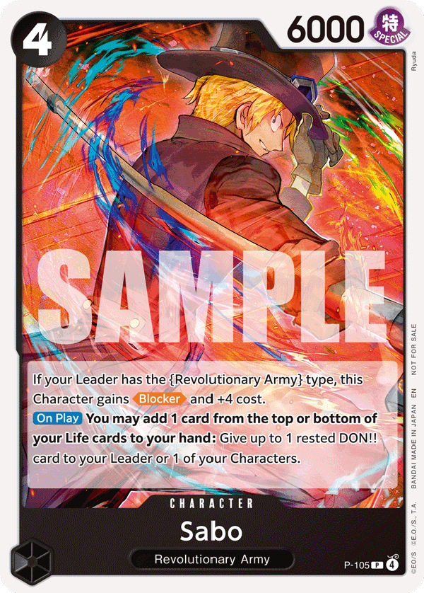 Sabo — One Piece Adventure on Kami's Island #P-105, PSA 10
