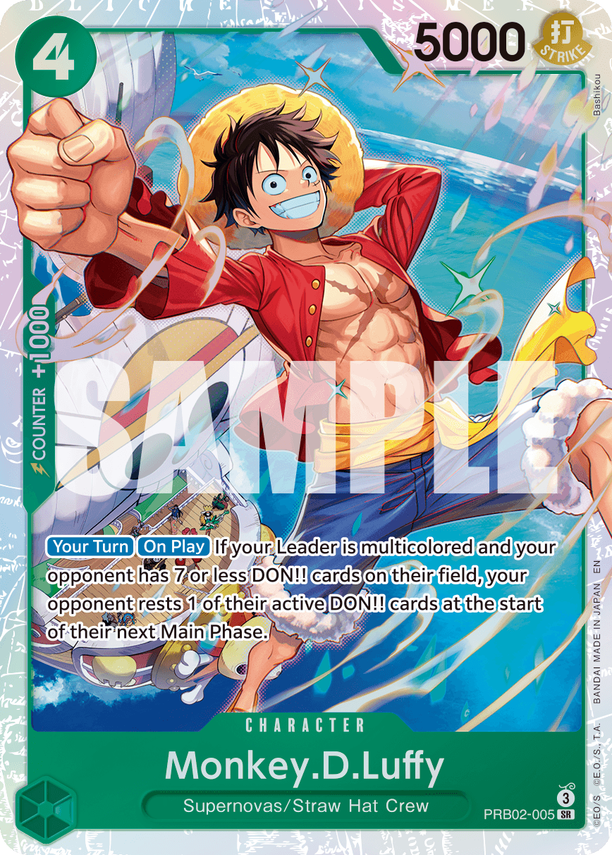 Monkey.D.Luffy — Premium Booster 2 #PRB02-005, raw, NM