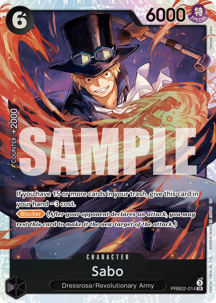 Sabo — Premium Booster 2 #PRB02-014, raw, NM