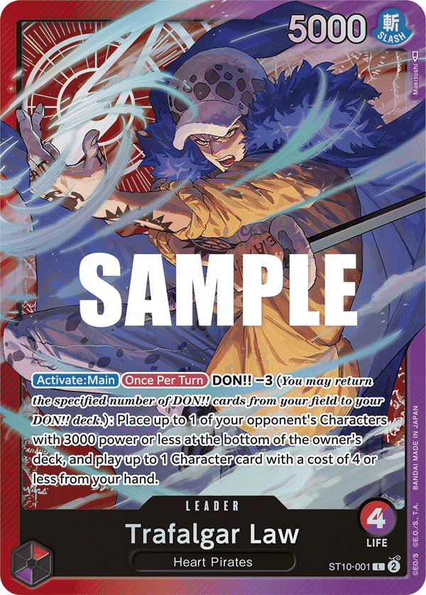 Trafalgar Law — Ultra Deck: The Three Captains #ST10-001, raw, NM
