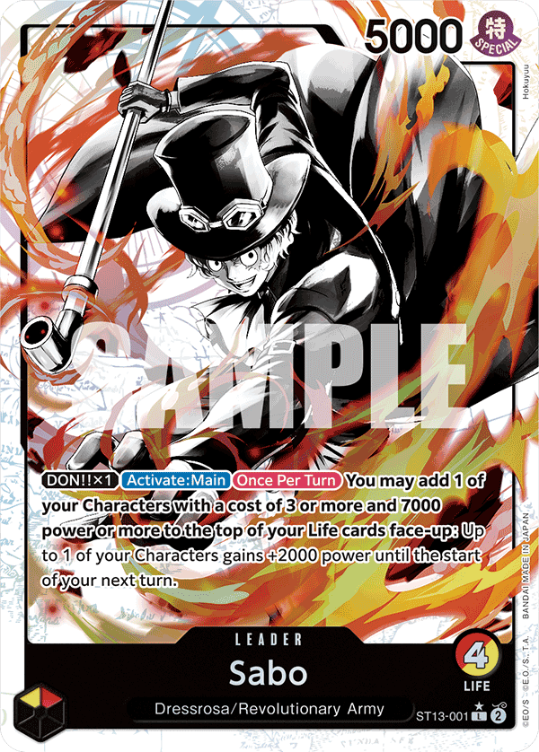 Sabo — Ultra Deck: The Three Brothers #ST13-001, CGC 10