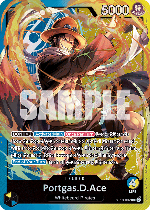Portgas.D.Ace — Ultra Deck: The Three Brothers #ST13-002, PSA 10