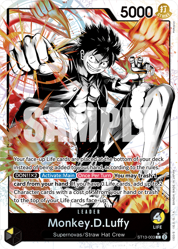 Monkey.D.Luffy — Ultra Deck: The Three Brothers #ST13-003, PSA 10