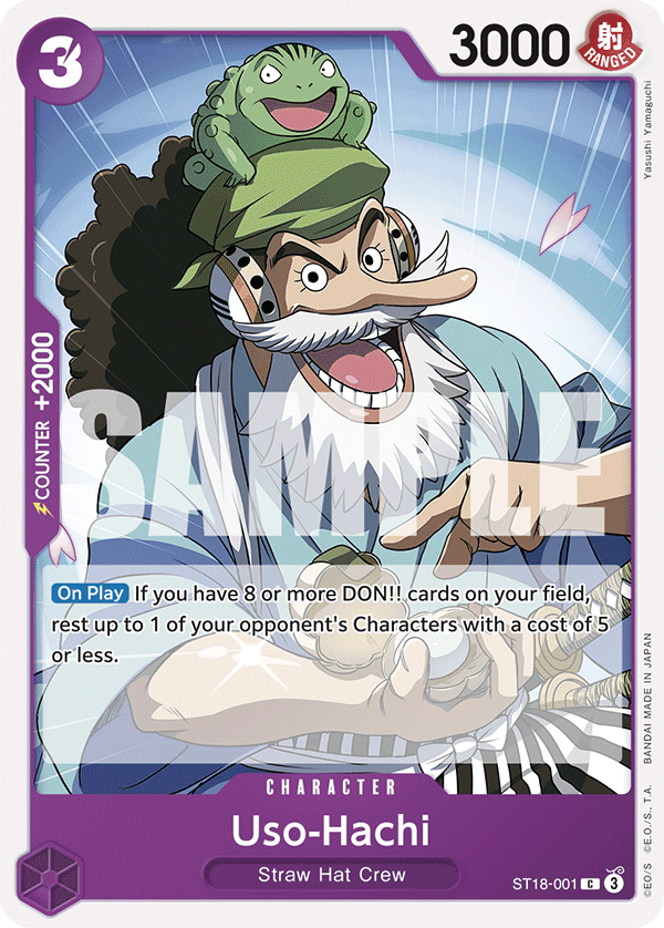Uso-Hachi — Starter Deck 18: Monkey.D.Luffy #ST18-001, raw, NM