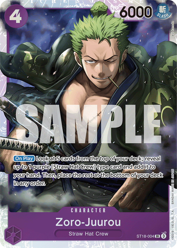 Zoro-Juurou — Starter Deck 18: Monkey.D.Luffy #ST18-004, raw, NM