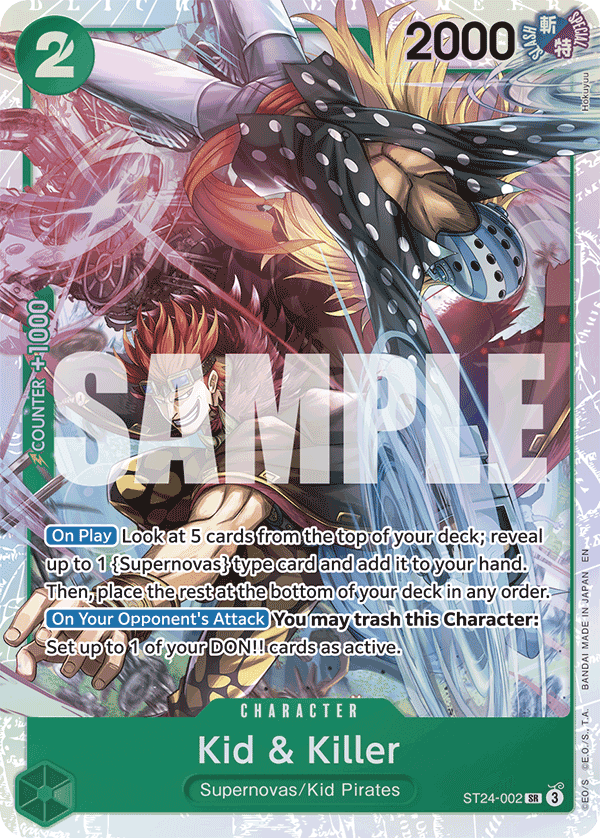 Kid & Killer — One Piece Starter Deck 24: Green Jewelry Bonney #ST24-002, raw, NM