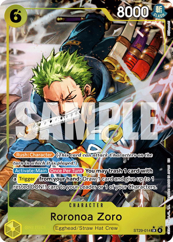Roronoa Zoro — Starter Deck 29: Egghead #ST29-014, raw, NM
